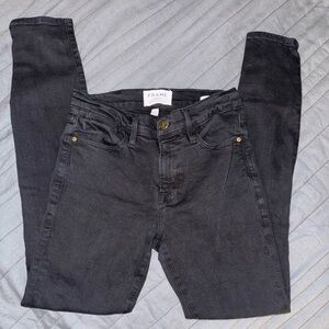 Frame Le High Skinny Denim Women's Black Jeans. Size 25.